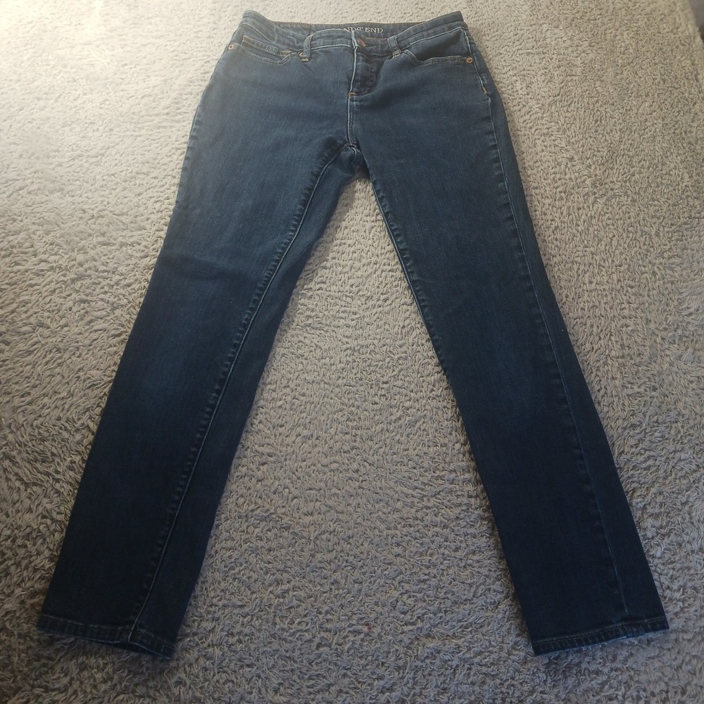 Lands' End Not Too Low Rise Slim Jean‎ Size 4 Casual Basics Capsule Wardrobe